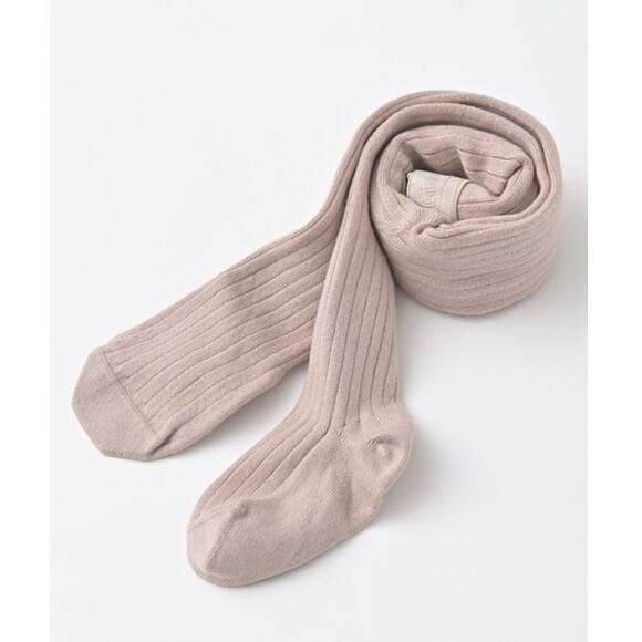 Collegien Toddler Girl Vieux Rose Louise Ribbed Tights Size 18 months - Picture 1 of 6